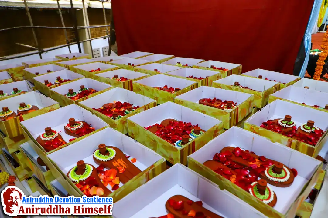 Padukas are distributed to Uasana Kendra during Paduka Pradaan Sohala conducted every year