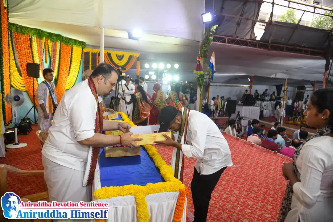 Padukas are distributed to Uasana Kendra during Paduka Pradaan Sohala conducted every year