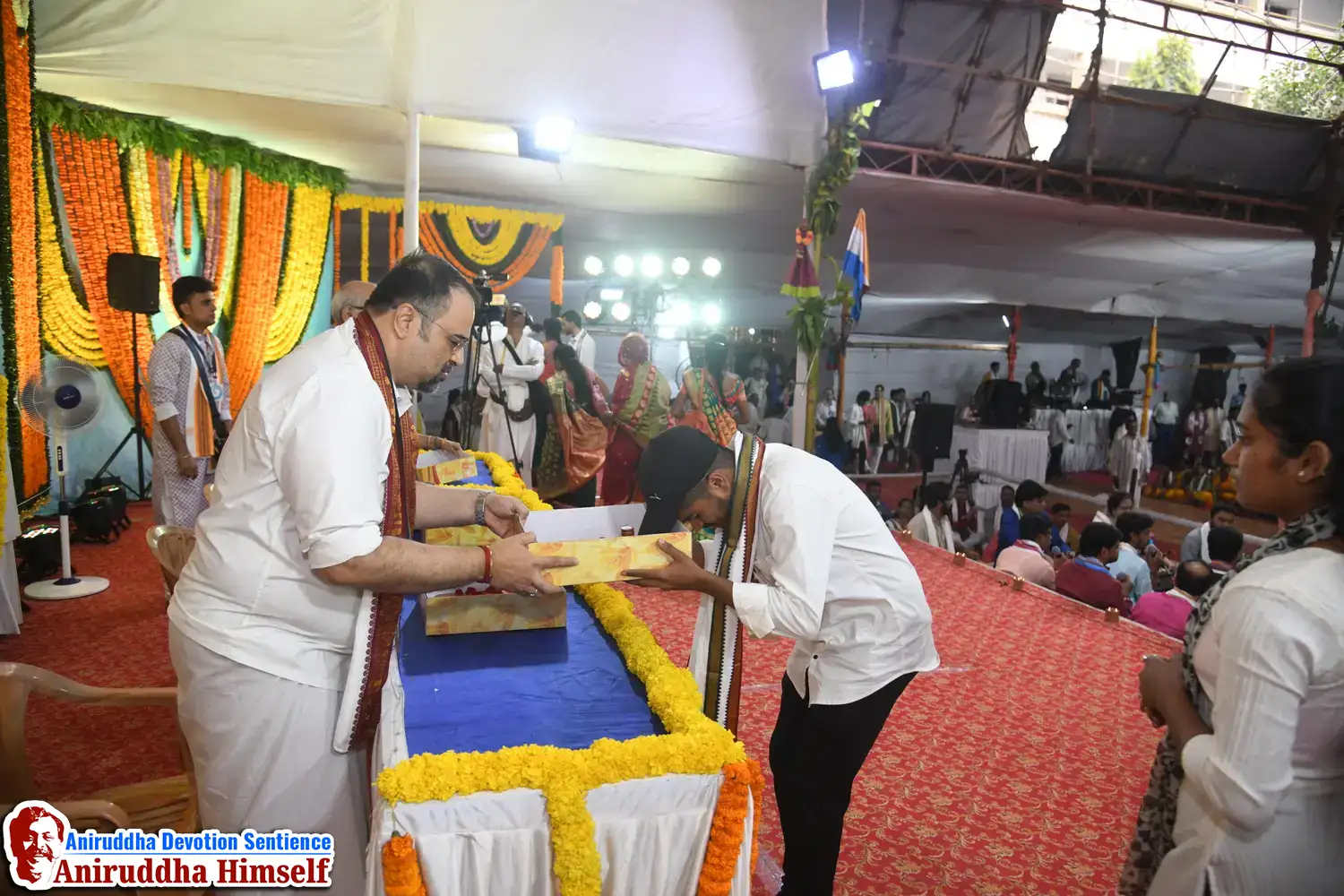 Padukas are distributed to Uasana Kendra during Paduka Pradaan Sohala conducted every year