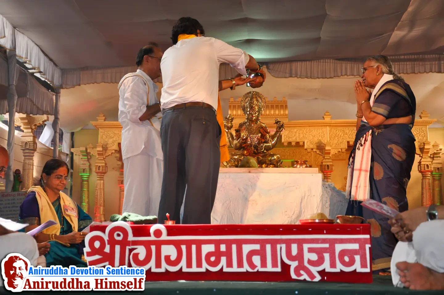 Sadguru Aniruddha Bapu immersed in perfroming poojans of different utsavs