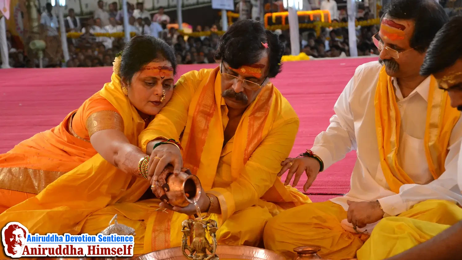 Sadguru Aniruddha Bapu immersed in perfroming poojans of different utsavs