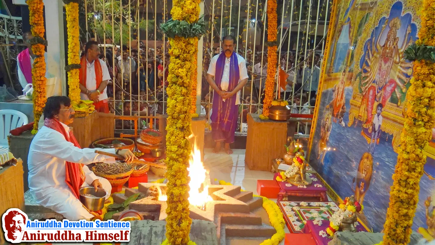 Sadguru Aniruddha Bapu performing Swastikshem Tapascharya