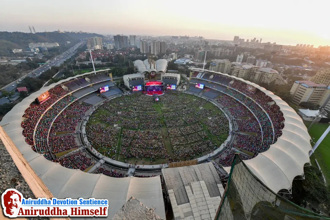 Aniruddha Bhaktibhav Chaitanya event held at D.Y.Patil Stadium, Navi Mumbai in December 2019