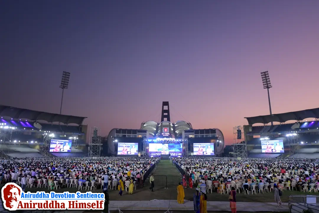 Aniruddha Bhaktibhav Chaitanya event held at D.Y.Patil Stadium, Navi Mumbai in December 2019