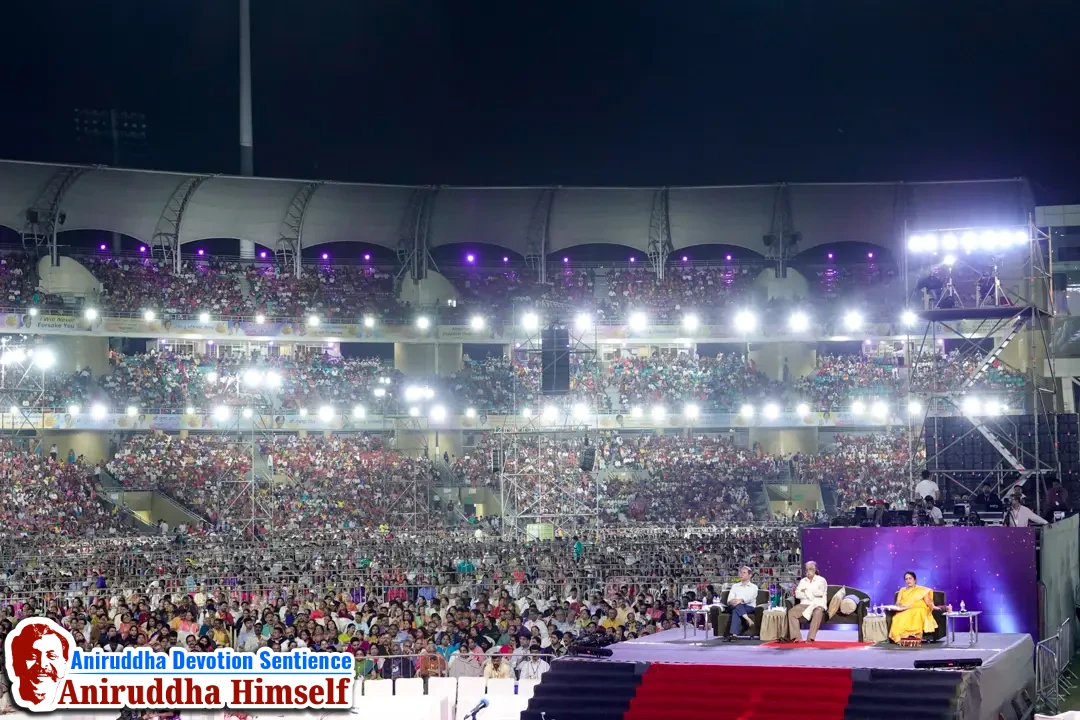 Aniruddha Bhaktibhav Chaitanya event held at D.Y.Patil Stadium, Navi Mumbai in December 2019