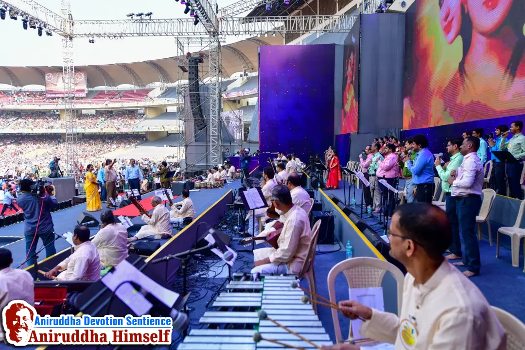 Aniruddha Bhaktibhav Chaitanya event held at D.Y.Patil Stadium, Navi Mumbai in December 2019