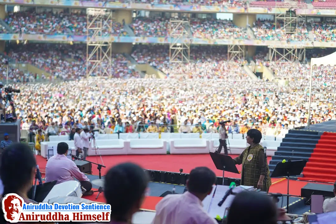 Aniruddha Bhaktibhav Chaitanya event held at D.Y.Patil Stadium, Navi Mumbai in December 2019