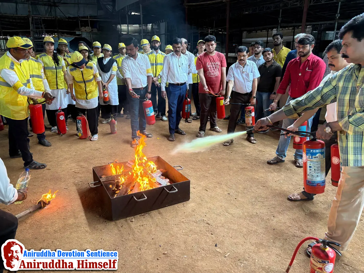 Fire Fighter course conducted for the DMVs of Aniruddha's Academy of Disaster Management