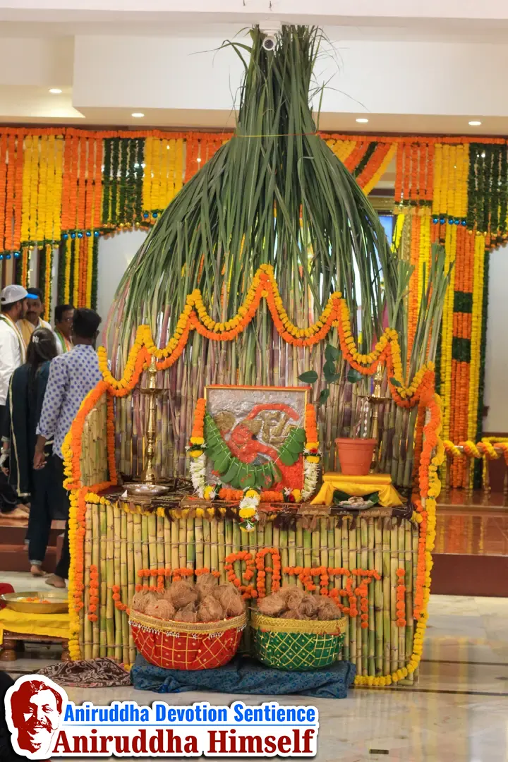 Stone sculpture of Hanumant carved by Sadguru Shree Aniruddha Bapu at Atulitbaldham, Ratnagiri