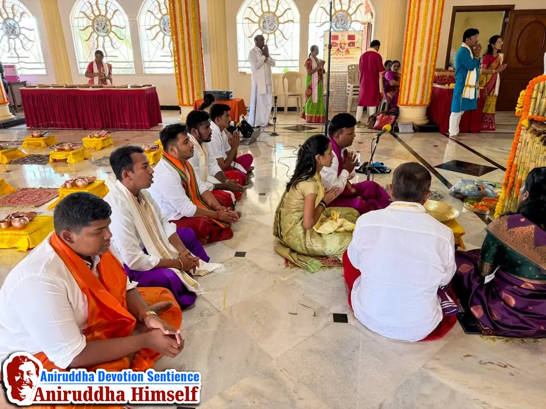 Poojan performed on the occasion of Shree Hanuman Pournima at Atulitbaldham, Ratnagiri