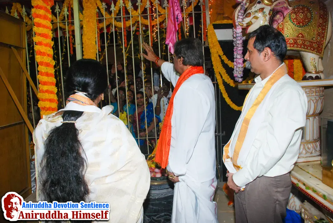 Sadguru Shree Aniruddha Bapu at Shree Gurukshetram on the occasion of Mahashivratri in the year 2012