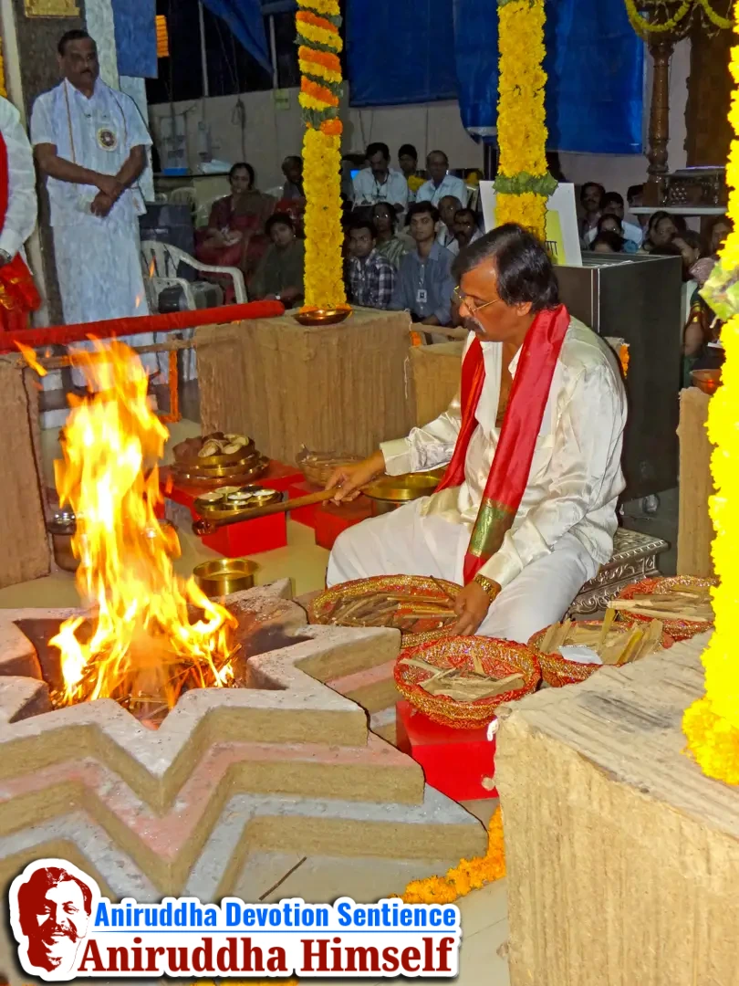 Sadguru Shree Aniruddha Bapu performing Swastikshem Tapascharya at Shree Gurukshetram
