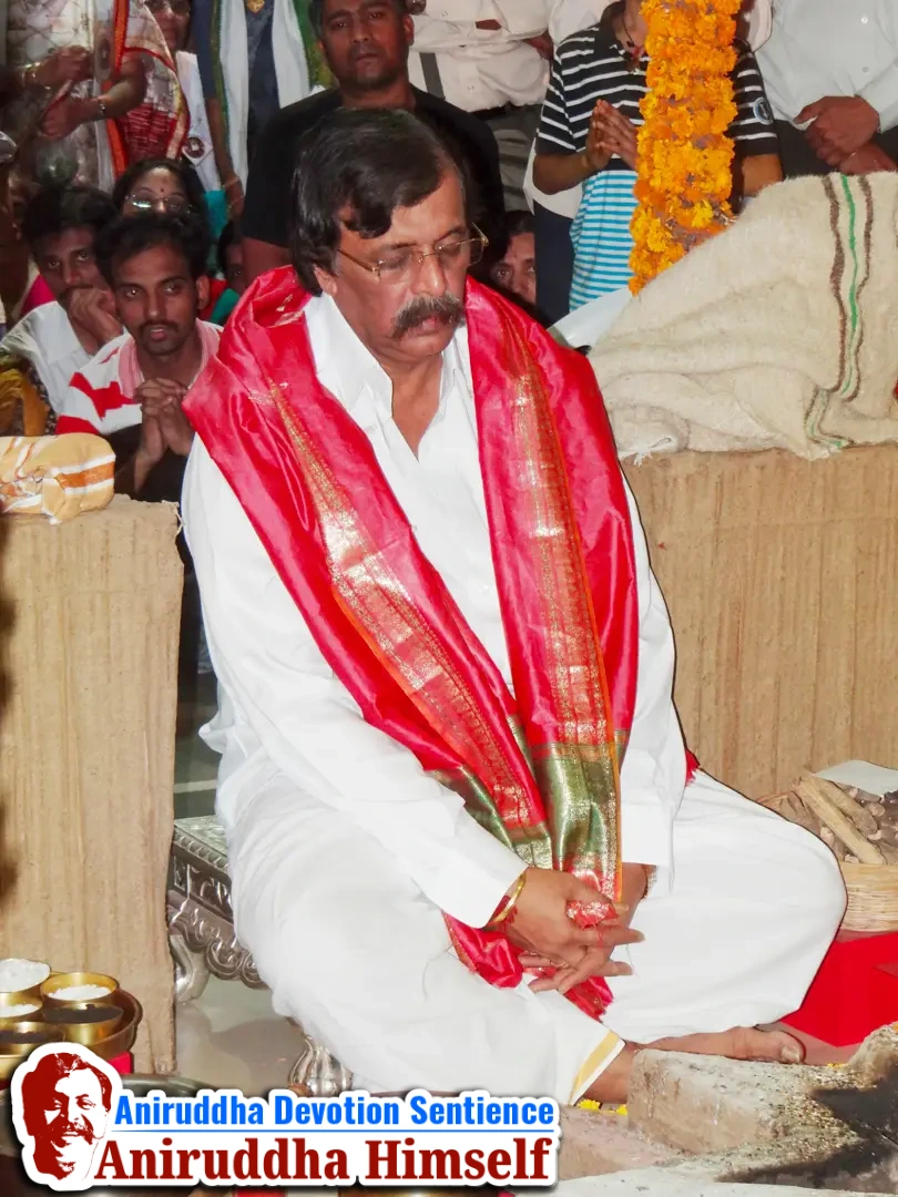 Sadguru Shree Aniruddha Bapu performing Swastikshem Tapascharya at Shree Gurukshetram