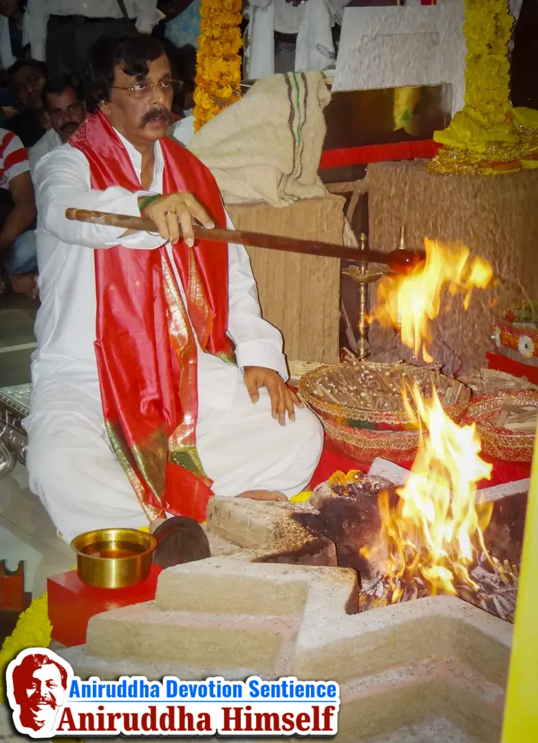 Sadguru Shree Aniruddha Bapu performing Swastikshem Tapascharya at Shree Gurukshetram