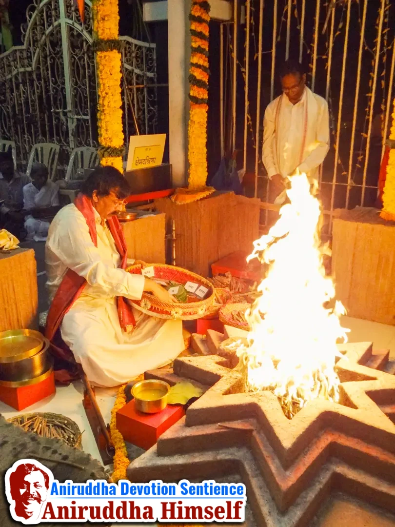 Sadguru Shree Aniruddha Bapu performing Swastikshem Tapascharya at Shree Gurukshetram
