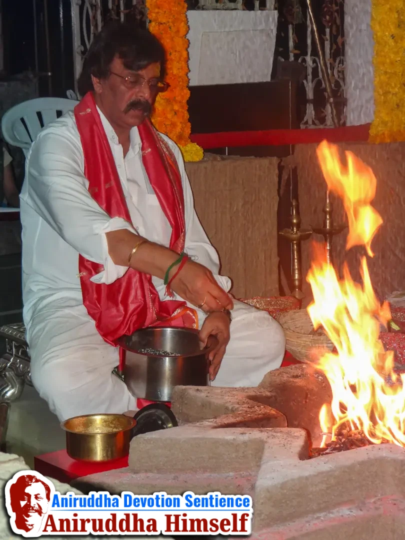 Sadguru Shree Aniruddha Bapu performing Swastikshem Tapascharya at Shree Gurukshetram