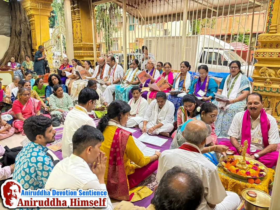 Shree Rudrabhishek is performed every Monday at Shree Aniruddha Gurukshetram