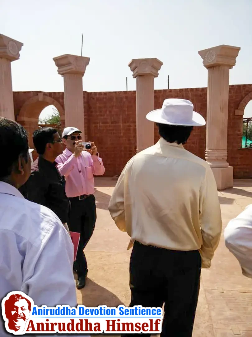 Sadguru Shree Aniruddha Bapu's visit to the construction site of Shree Purushartha Dham at Dudulgaon, Pune