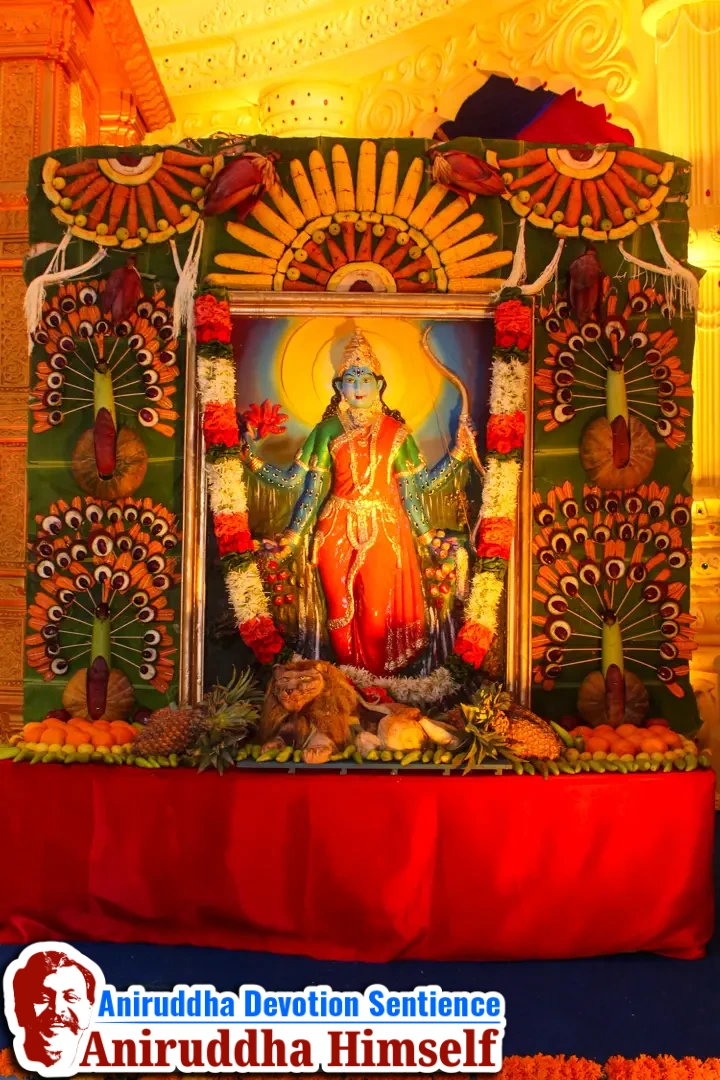 Shakambhari Mata photo in Shree Shwasam Utsav held in the year 2015 at Shree Harigurugram