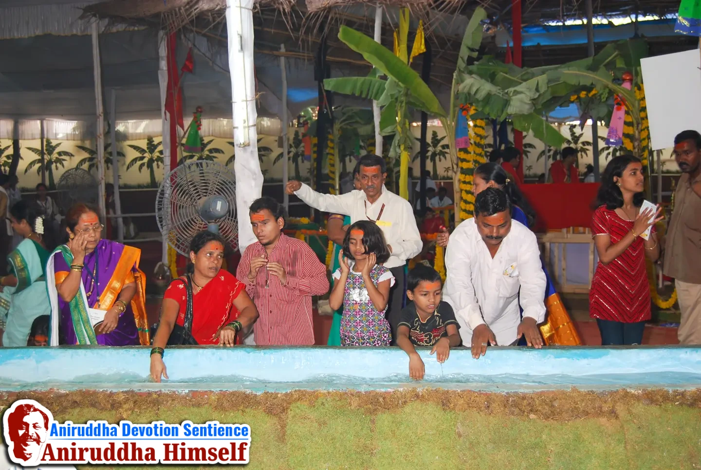 During Shree Varada Chandika Prasannotsav in 2011, at the 'Janhavisthanam', Sadguru Shree Aniruddha Bapu established a symbolic form of Ganga, named Mata Shivgangagauri (the idol of Mata Ganga), on which continuous Abhishek was performed with waters collected from 100 rivers across the world.