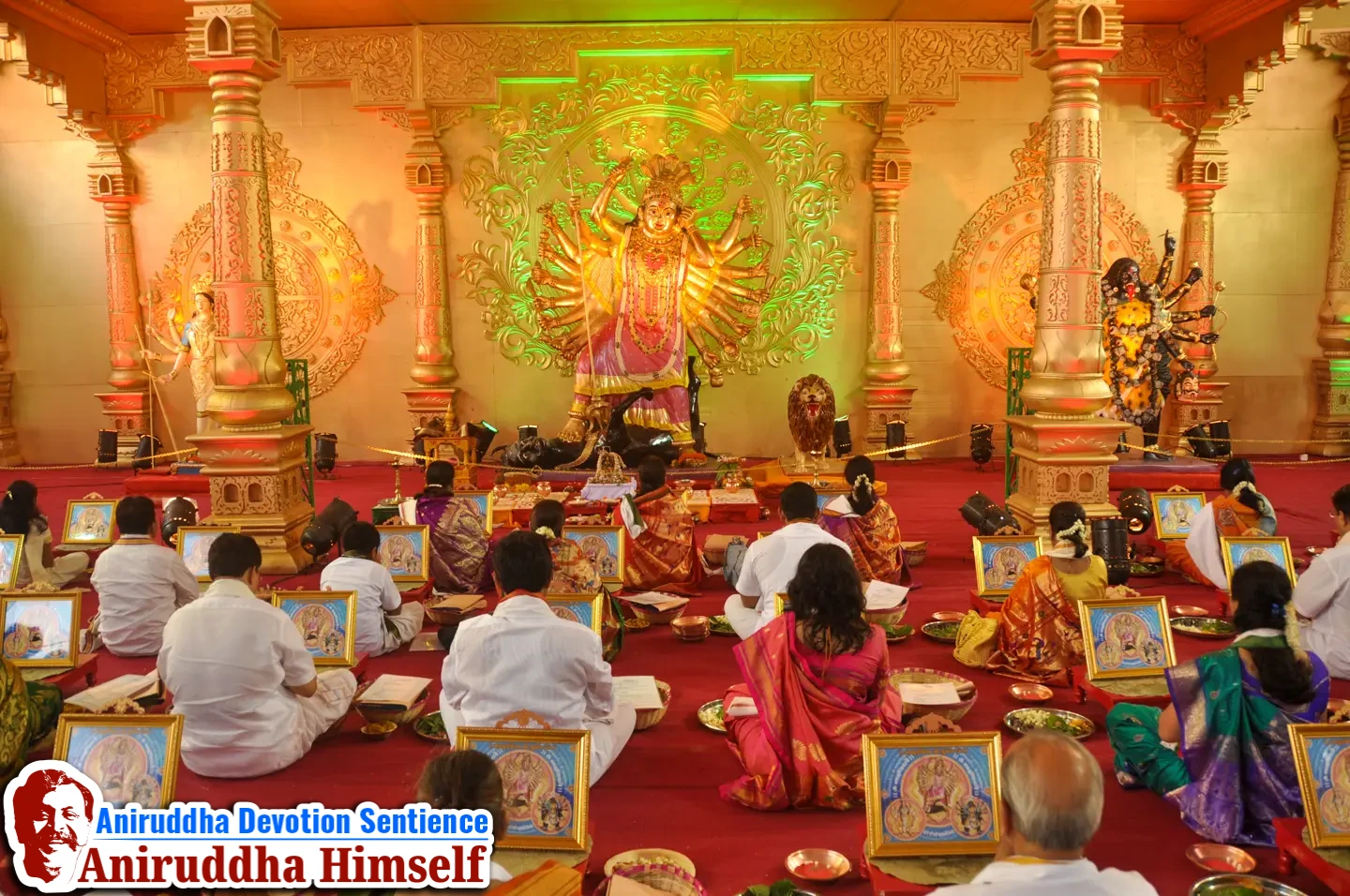 Shraddhavans perform Mahapoojan of the three sublime forms of Mahishasurmardini - Akhil Kameshwari, Kaalniyantri and Arogyabhavani during Shree Varada Chandika Prasannotsav at Shree Harigurugram in 2011.