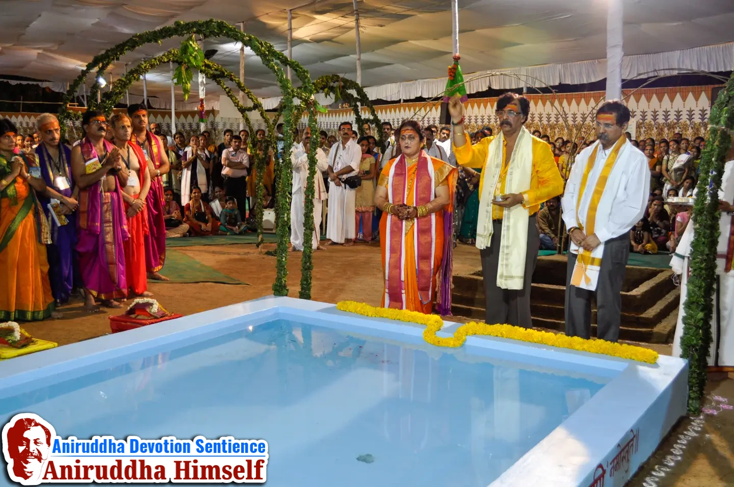The Shree Durga Varada Hom is a Yagna. The Yagna Samhita was composed by the Great Sage Atri. Shree Durga Varada Hom was conducted as per the Atri Samhita, to the exclusive rendition of the Sanskrit edition of the Shree Matruvatsalyavindanam, in the voice of our Param Poojya Sadguru Shree Aniruddha Bapu himself.
