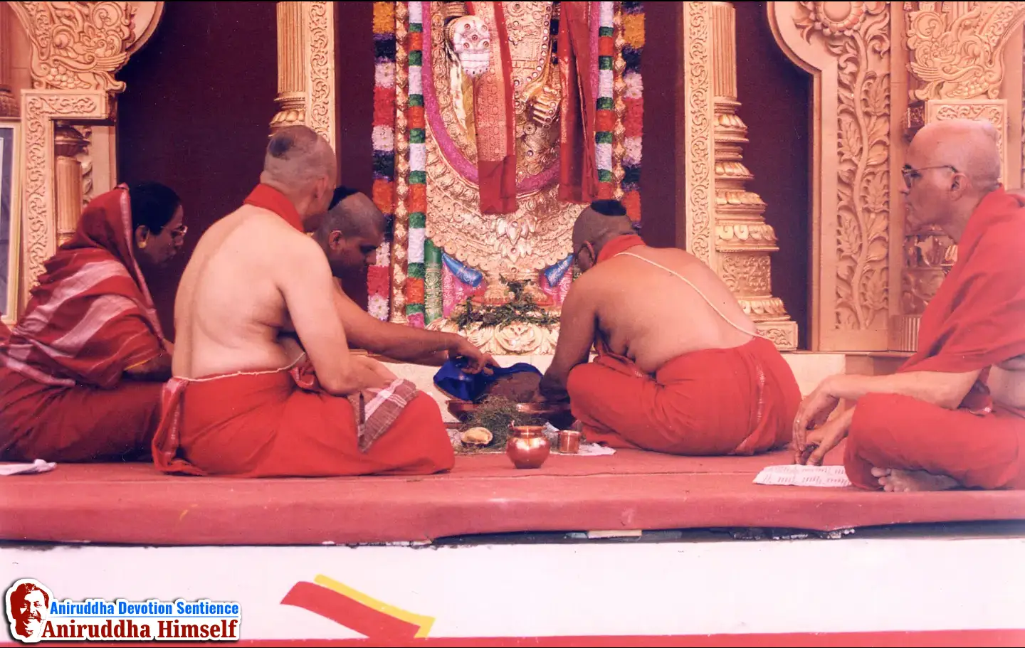 Shree Venkatesh Idol poojan during Shree Venkatesh Saptakoti Jaap Event held under the guidance of Sadguru Shree Aniruddha Bapu in the year 2000