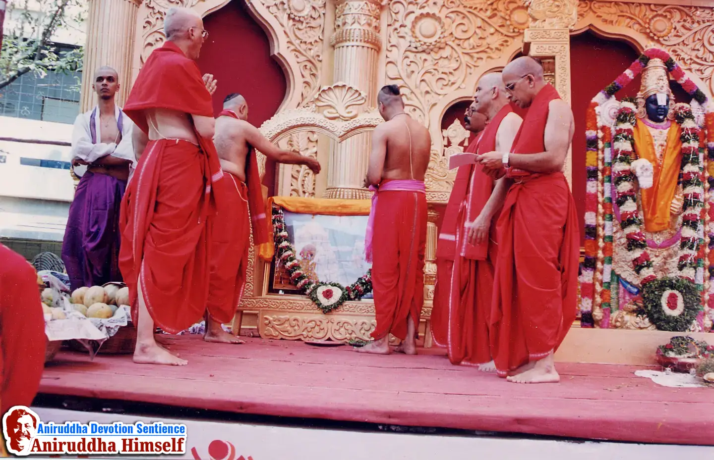 Shree Venkatesh Idol poojan during Shree Venkatesh Saptakoti Jaap Event held under the guidance of Sadguru Shree Aniruddha Bapu in the year 2000