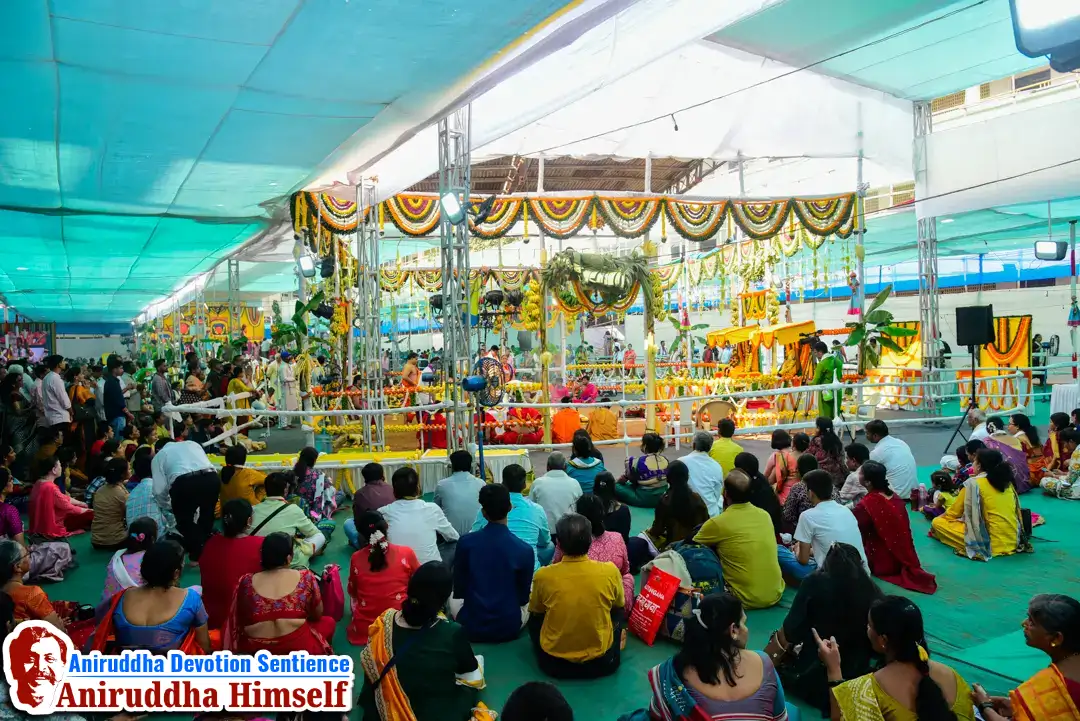 Shraddhavans attending Shree Maghi Ganeshotsav