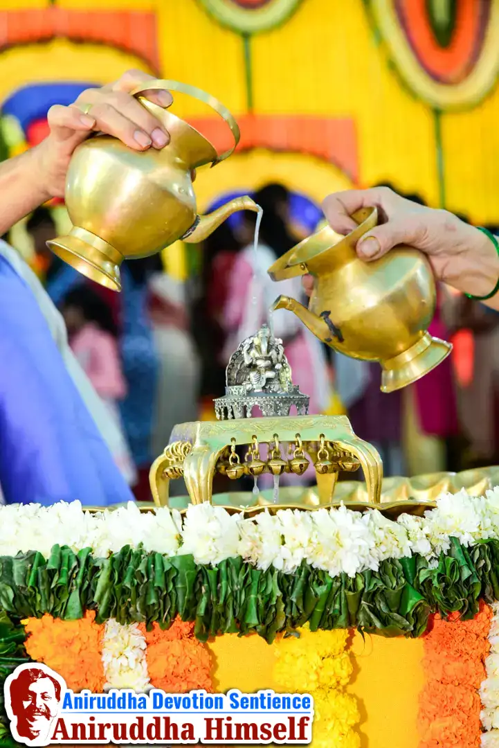 Poojan performed on Shree Brahmanaspati Ganpati on the occasion of Shree Maghi Ganpati Janmotsav