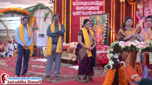 Sadguru Aniruddha Bapu during Ram janma in the year 2013